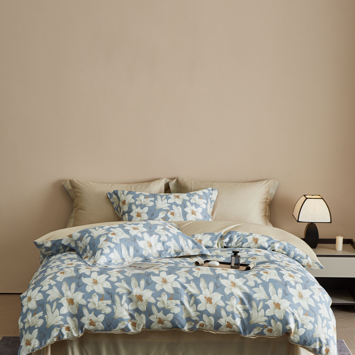 91家纺网 家纺一手货源 找家纺 （总）于果 2025新款莱赛尔天丝印花四件套