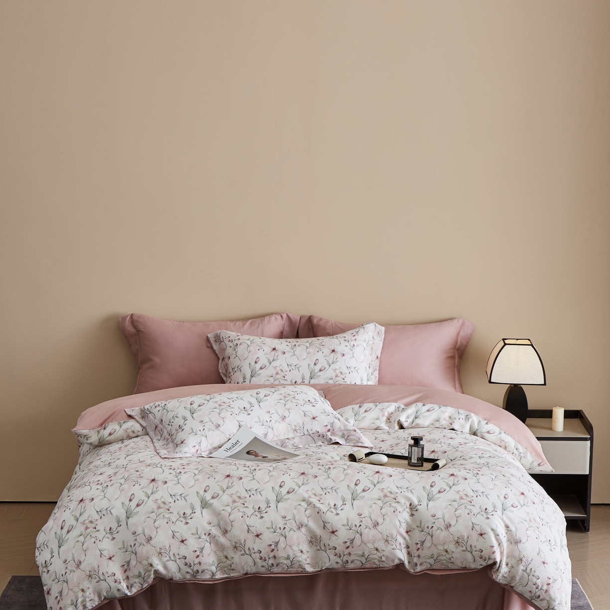 91家纺网 家纺一手货源 找家纺 （总）于果 2025新款莱赛尔天丝印花四件套