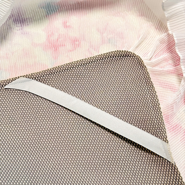 91家纺网 家纺一手货源 找家纺 逸尚阁 2025新款印花冰藤床裙凉席三件套 花团簇簇