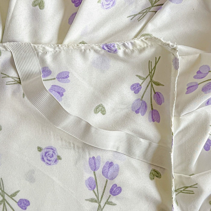 91家纺网 家纺一手货源 找家纺 极梦家纺 2025新款磨毛印花床裙三件套（支持定制） （总链接二） 紫郁香