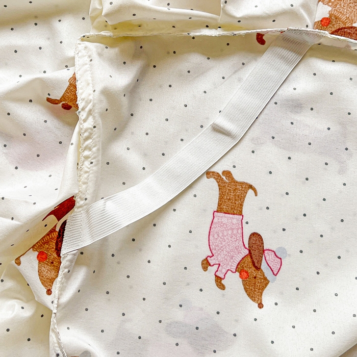 91家纺网 家纺一手货源 找家纺 极梦家纺 2025新款磨毛印花床裙三件套（支持定制） （总链接二） 香肠狗