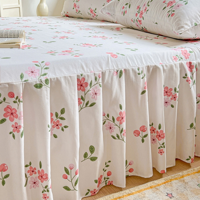 91家纺网 家纺一手货源 找家纺 极梦家纺 2025新款磨毛印花床裙三件套（支持定制） （总链接二） 着迷