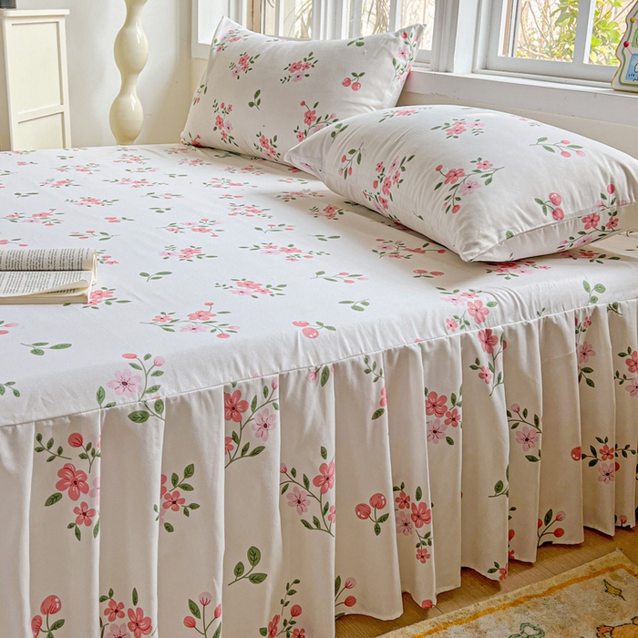 91家纺网 家纺一手货源 找家纺 极梦家纺 2025新款磨毛印花床裙三件套（支持定制） （总链接二） 着迷