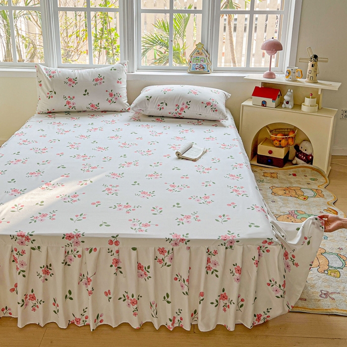 91家纺网 家纺一手货源 找家纺 极梦家纺 2025新款磨毛印花床裙三件套（支持定制） （总链接二） 着迷