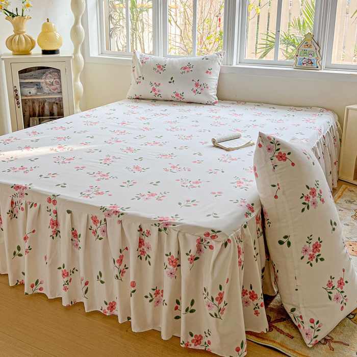 91家纺网 家纺一手货源 找家纺 极梦家纺 2025新款磨毛印花床裙三件套（支持定制） （总链接二） 着迷