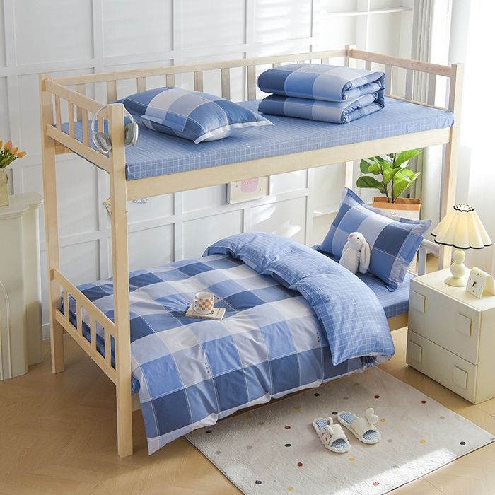 91家纺网 家纺一手货源 找家纺 （总）鑫宇 2025新款全棉13372学生宿舍印花三件套上下铺六件套