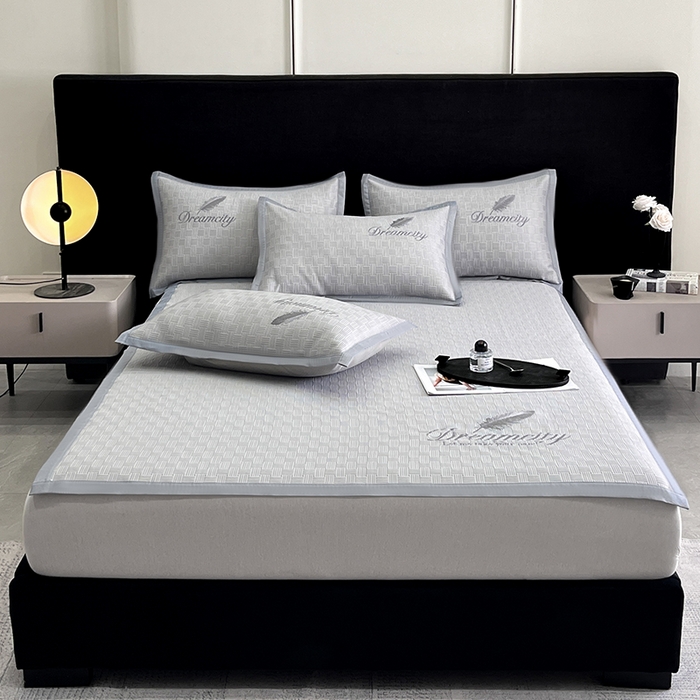 91家纺网 家纺一手货源 找家纺 如一2025新款A类刺绣PE中分子冰豆豆凉感软席-都市系列 都市-星辰银