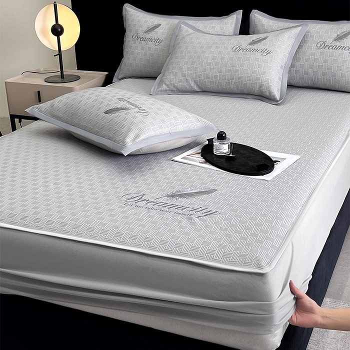 91家纺网 家纺一手货源 找家纺 如一2025新款A类刺绣PE中分子冰豆豆凉感软席-都市系列 都市-星辰银