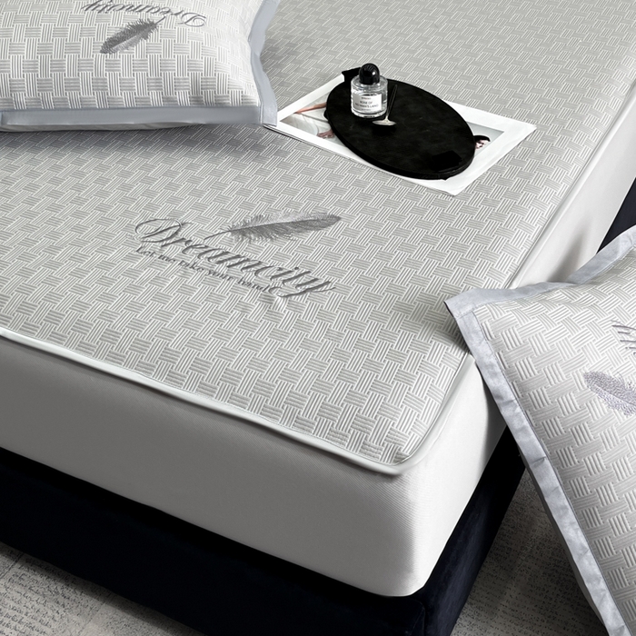 91家纺网 家纺一手货源 找家纺 如一2025新款A类刺绣PE中分子冰豆豆凉感软席-都市系列 都市-星辰银