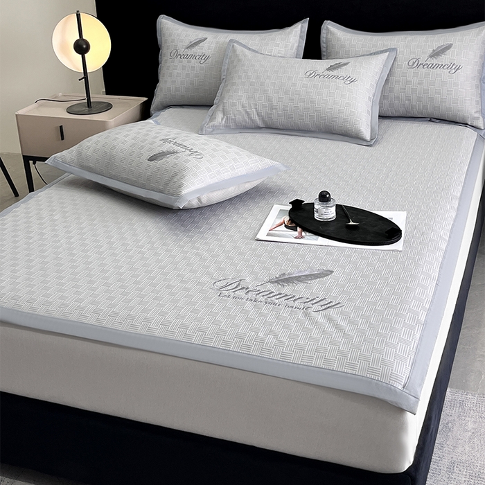 91家纺网 家纺一手货源 找家纺 如一2025新款A类刺绣PE中分子冰豆豆凉感软席-都市系列 都市-星辰银