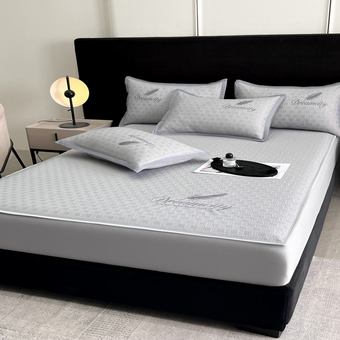 91家纺网 家纺一手货源 找家纺 如一2025新款A类刺绣PE中分子冰豆豆凉感软席-都市系列 都市-星辰银