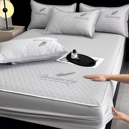 91家纺网 家纺一手货源 找家纺 如一2025新款A类刺绣PE中分子冰豆豆凉感软席-都市系列 都市-星辰银