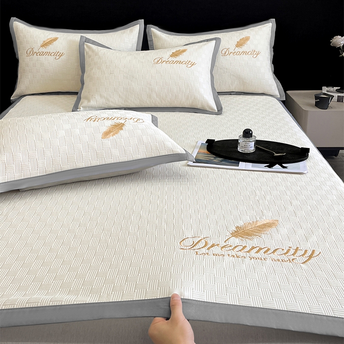 91家纺网 家纺一手货源 找家纺 （总）如一2025新款A类刺绣PE中分子冰豆豆凉感软席-都市系列