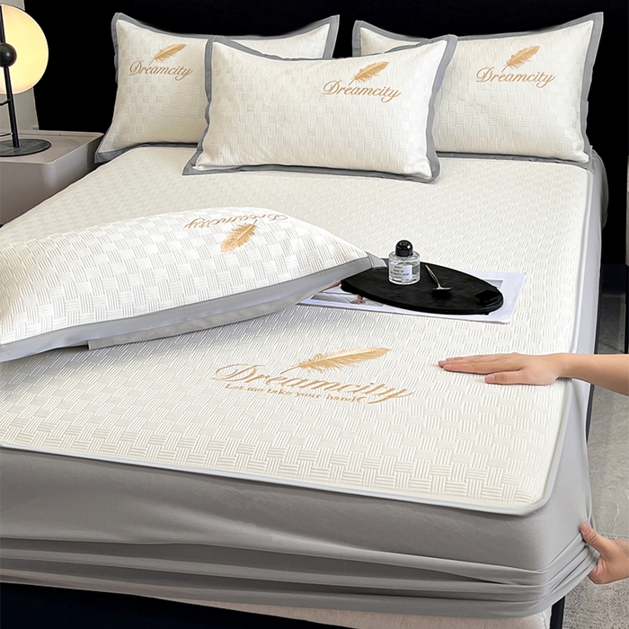 91家纺网 家纺一手货源 找家纺 （总）如一2025新款A类刺绣PE中分子冰豆豆凉感软席-都市系列