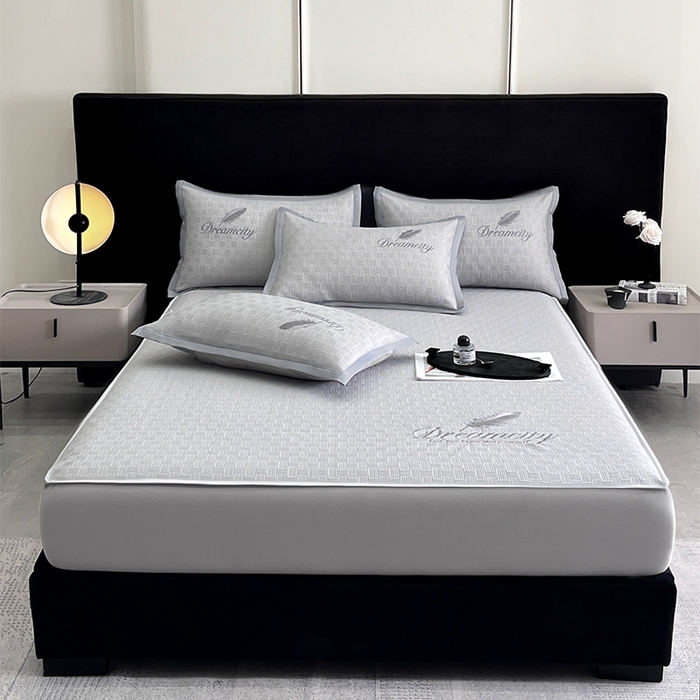 91家纺网 家纺一手货源 找家纺 如一2025新款A类刺绣PE中分子冰豆豆凉感软席-都市系列 都市-星辰银