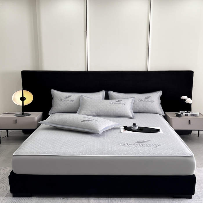 91家纺网 家纺一手货源 找家纺 如一2025新款A类刺绣PE中分子冰豆豆凉感软席-都市系列 都市-星辰银