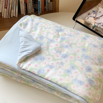 桃喜2025新A类 “冰纱”双拼凉感双层纱锦氨夏被夏凉被空调被实拍图 夏被-春不尽