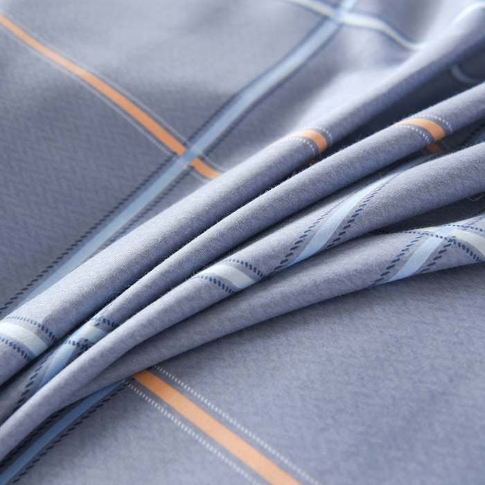 91家纺网 家纺一手货源 找家纺 鑫宇 2025新款全棉13372学生宿舍印花三件套上下铺六件套 新都时尚-灰