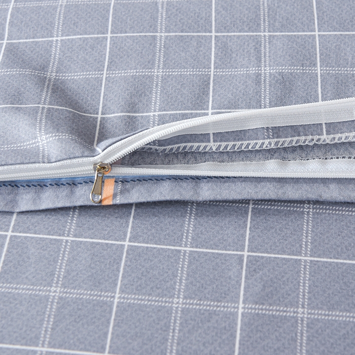 91家纺网 家纺一手货源 找家纺 鑫宇 2025新款全棉13372学生宿舍印花三件套上下铺六件套 新都时尚-灰