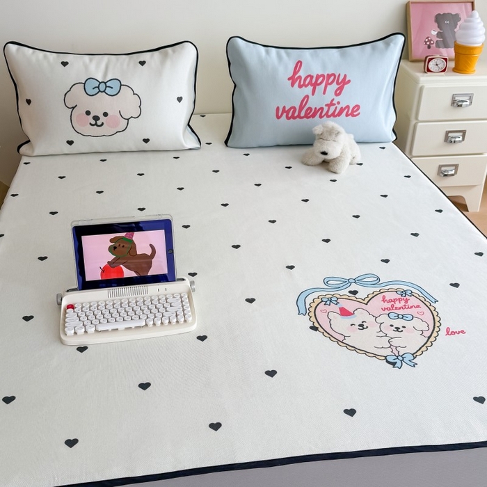 91家纺网 家纺一手货源 找家纺 （总）顾里家纺 2025春夏新款韩系数码卡通养生冰藤席空调席单席子