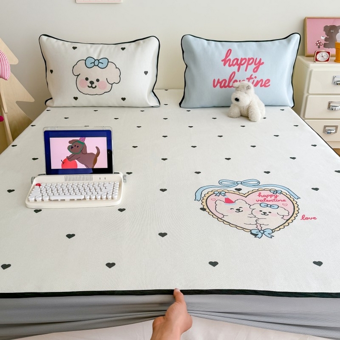 91家纺网 家纺一手货源 找家纺 （总）顾里家纺 2025春夏新款韩系数码卡通养生冰藤席空调席单席子