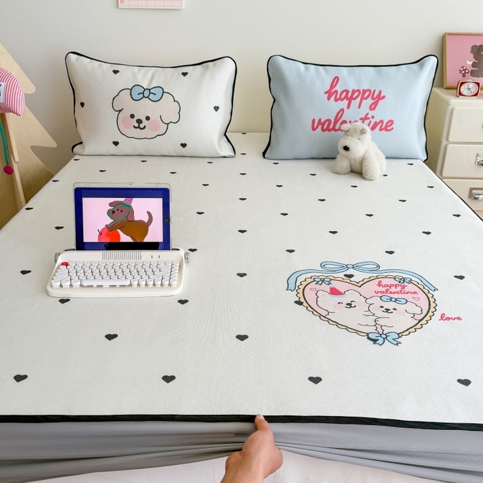 91家纺网 家纺一手货源 找家纺 （总）顾里家纺 2025春夏新款韩系数码卡通养生冰藤席空调席单席子