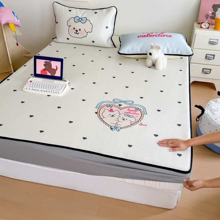 91家纺网 家纺一手货源 找家纺 （总）顾里家纺 2025春夏新款韩系数码卡通养生冰藤席空调席单席子