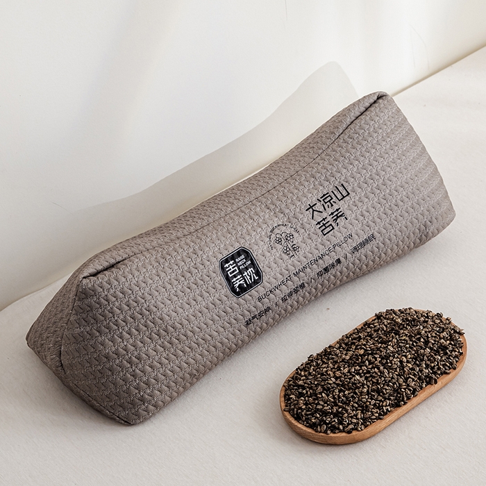 91家纺网 家纺一手货源 找家纺 云熙枕业 2025春夏新款大凉山苦荞枕单枕芯 灰色 15×45/只