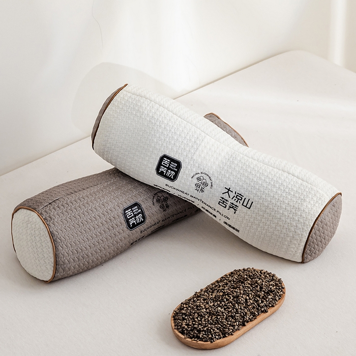 91家纺网 家纺一手货源 找家纺 云熙枕业 2025春夏新款大凉山苦荞枕单枕芯 灰色 15×45/只