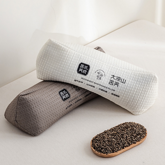 91家纺网 家纺一手货源 找家纺 云熙枕业 2025春夏新款大凉山苦荞枕单枕芯 白色 15×45/只