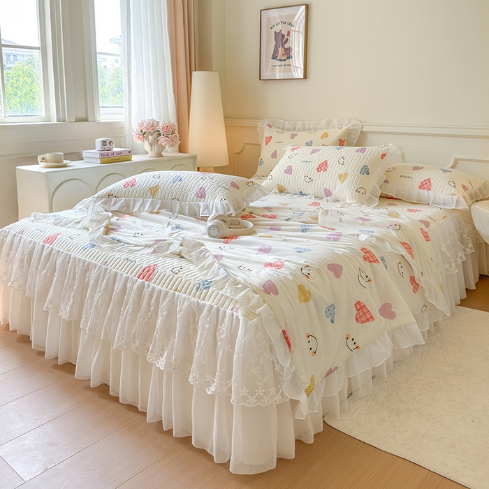 91家纺网 家纺一手货源 找家纺 （总）网红馆（ck家纺） 2025春夏新款印花凉感丝乳胶床裙凉席空调席夏被空调被