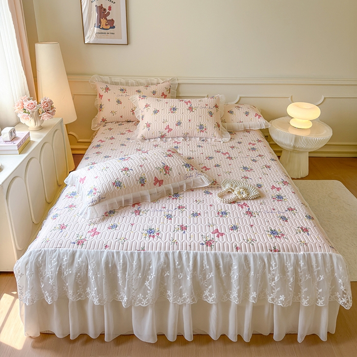 91家纺网 家纺一手货源 找家纺 （总）网红馆（ck家纺） 2025春夏新款印花凉感丝乳胶床裙凉席空调席夏被空调被