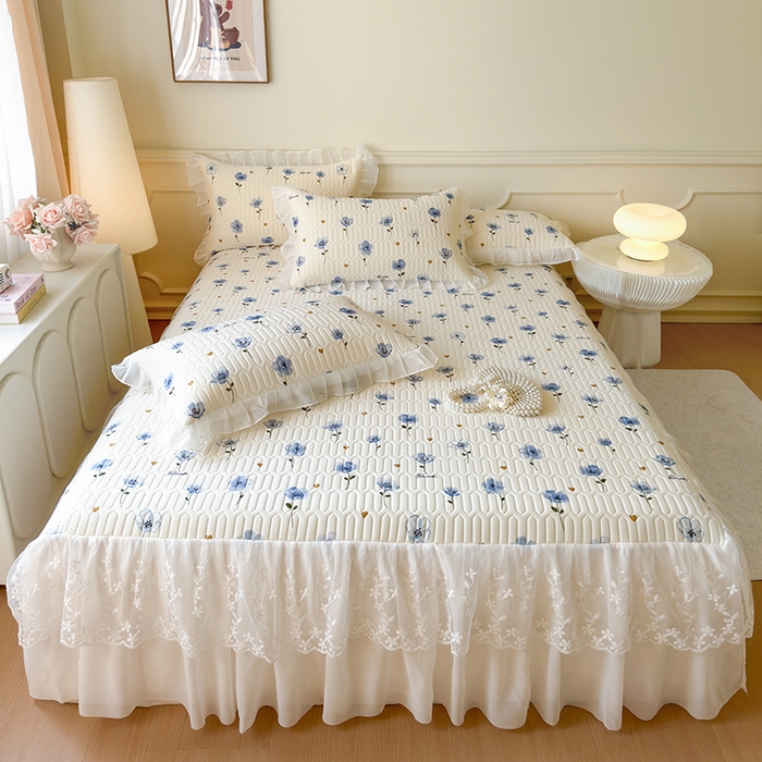 91家纺网 家纺一手货源 找家纺 （总）网红馆（ck家纺） 2025春夏新款印花凉感丝乳胶床裙凉席空调席夏被空调被