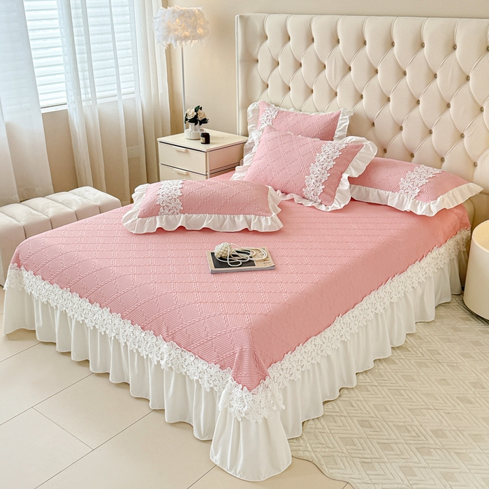 91家纺网 家纺一手货源 找家纺 （总） 2025新款PE凉豆豆安娜系列凉席夏被三件套