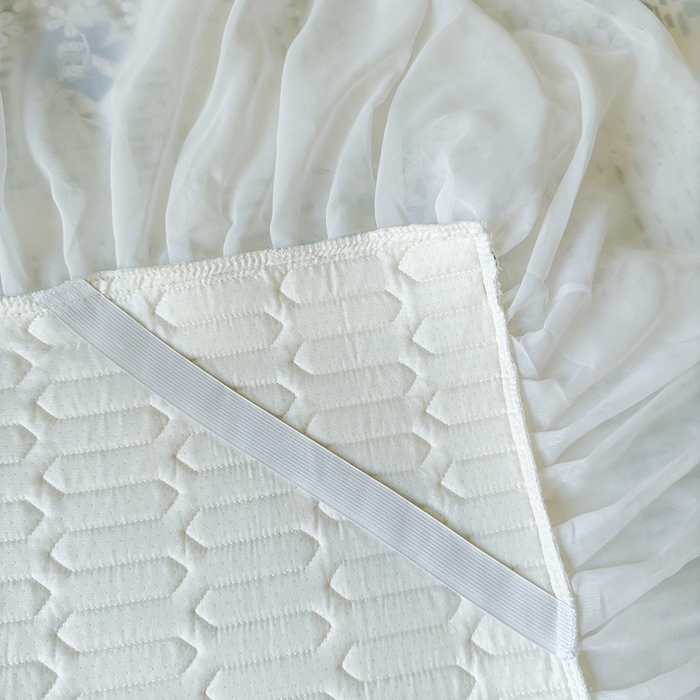 91家纺网 家纺一手货源 找家纺 网红馆（ck家纺） 2025春夏新款印花凉感丝乳胶床裙凉席空调席夏被空调被 卉雅 兰