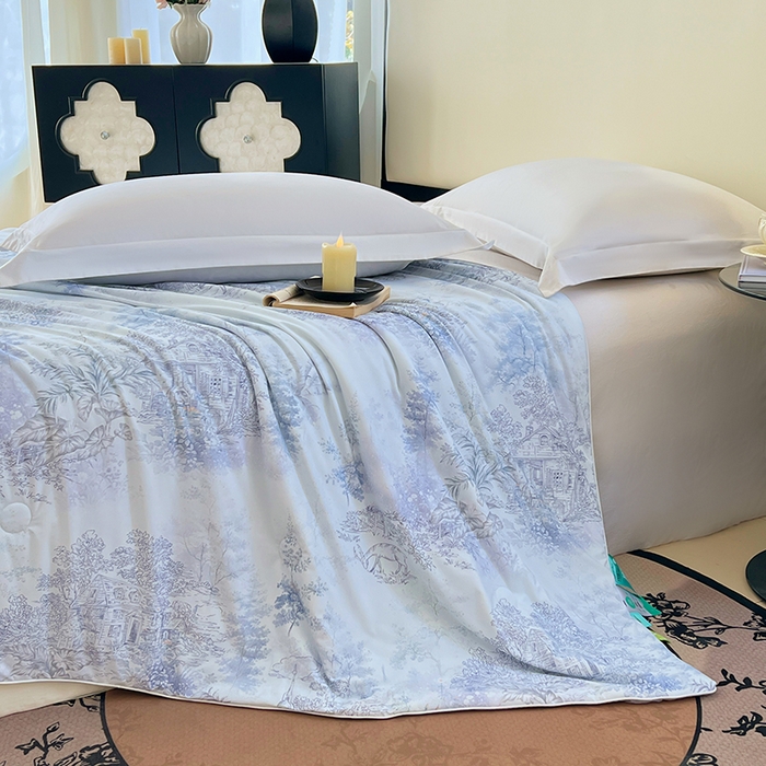 91家纺网 家纺一手货源 找家纺 （总）2025年新款A类数码印花夏凉被 凉感丝锦氨夏被冰淇淋夏被空调被西瓜被双面凉感单夏被