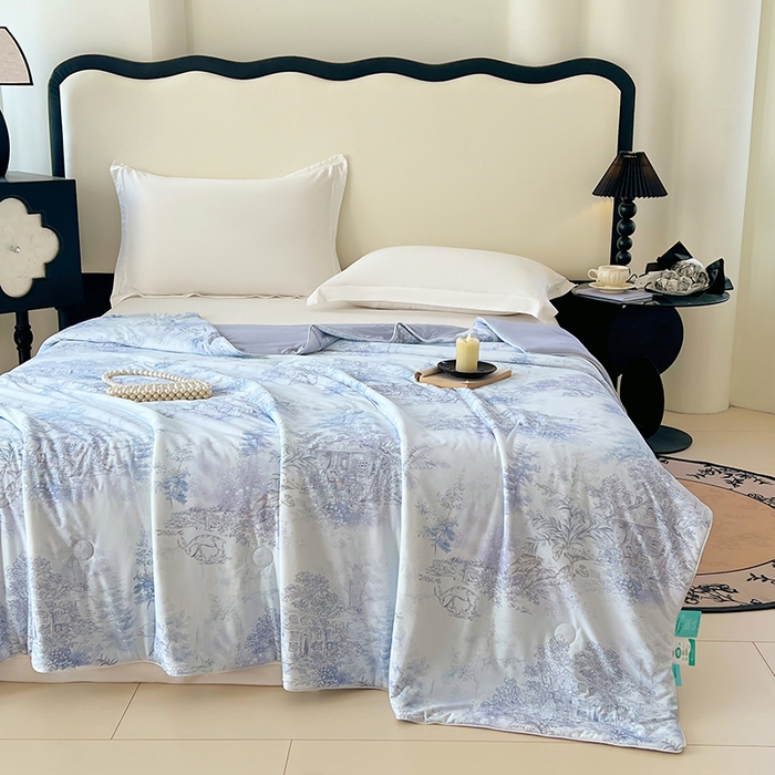 91家纺网 家纺一手货源 找家纺 （总）2025年新款A类数码印花夏凉被 凉感丝锦氨夏被冰淇淋夏被空调被西瓜被双面凉感单夏被