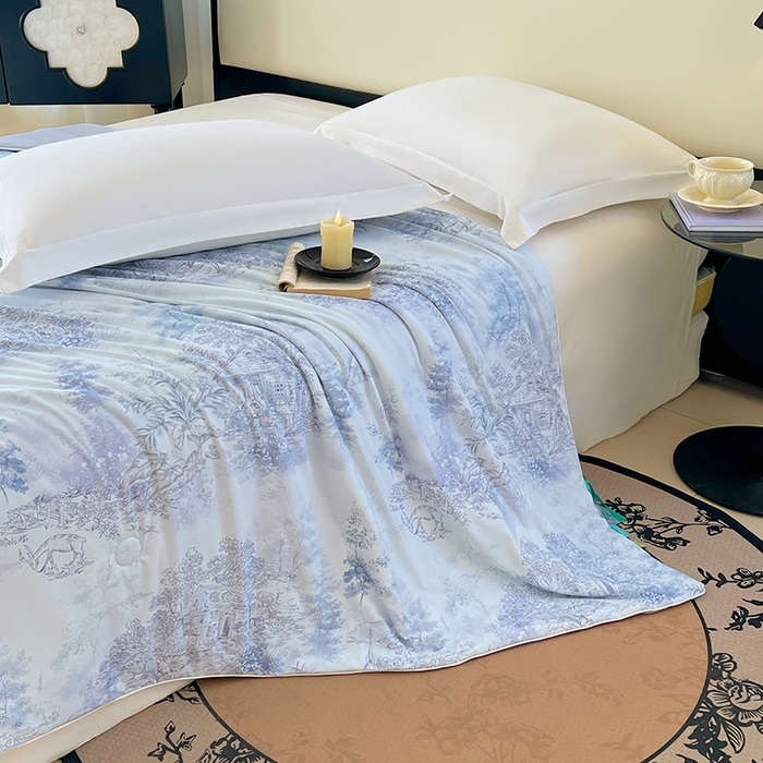 91家纺网 家纺一手货源 找家纺 （总）2025年新款A类数码印花夏凉被 凉感丝锦氨夏被冰淇淋夏被空调被西瓜被双面凉感单夏被