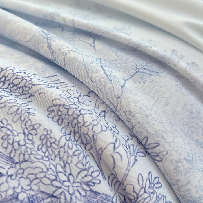 91家纺网 家纺一手货源 找家纺 2025年新款A类数码印花夏凉被 凉感丝锦氨夏被冰淇淋夏被空调被西瓜被双面凉感单夏被 花繁庭