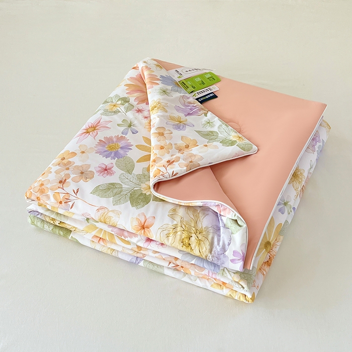 91家纺网 家纺一手货源 找家纺 2025年新款A类数码印花夏凉被 凉感丝锦氨夏被冰淇淋夏被空调被西瓜被双面凉感单夏被 醉春风