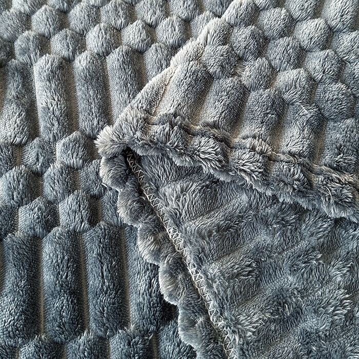 91家纺网 家纺一手货源 找家纺 芸锦豪 2025新款子母金龟绒毛毯毯子 深灰