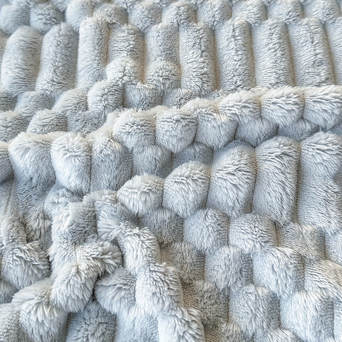 91家纺网 家纺一手货源 找家纺 芸锦豪 2025新款子母金龟绒毛毯毯子 中灰