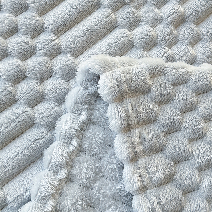 91家纺网 家纺一手货源 找家纺 芸锦豪 2025新款子母金龟绒毛毯毯子 中灰