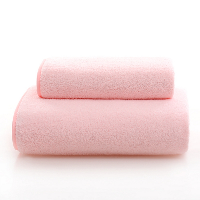 91家纺网 家纺一手货源 找家纺 （总）彩虹毛巾 2025新款无印风纯色珊瑚绒方巾毛巾浴巾套装