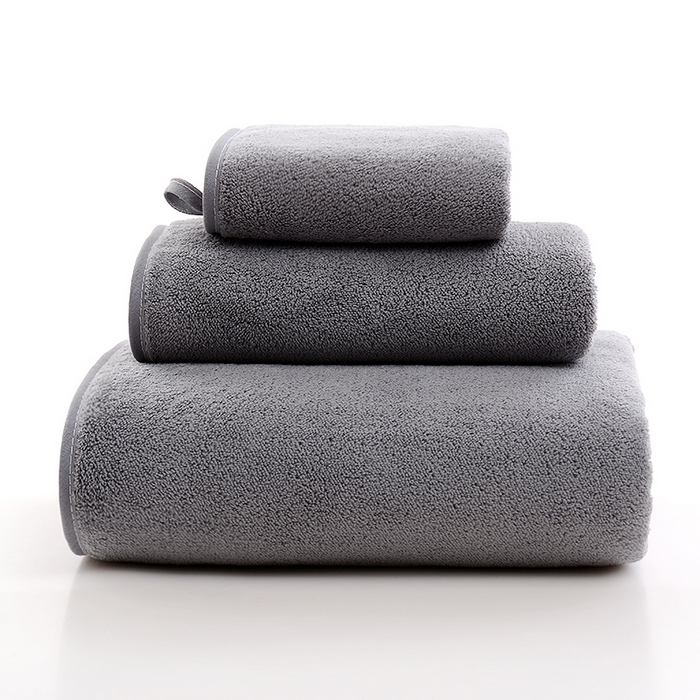 91家纺网 家纺一手货源 找家纺 （总）彩虹毛巾 2025新款无印风纯色珊瑚绒方巾毛巾浴巾套装