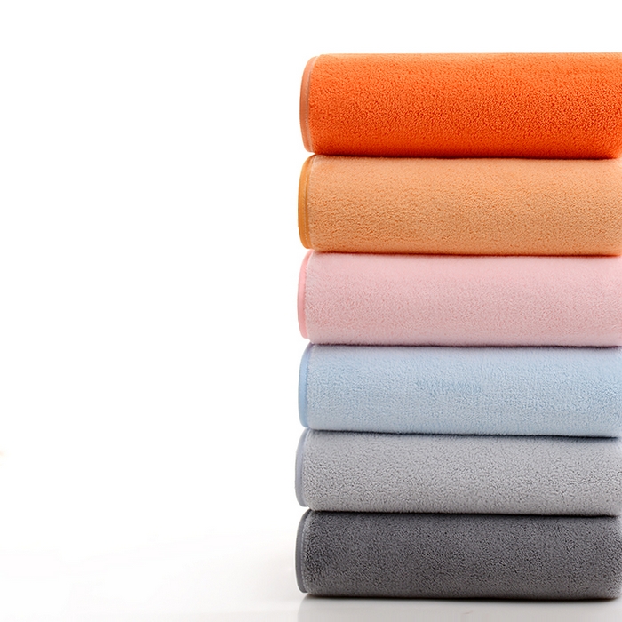 91家纺网 家纺一手货源 找家纺 （总）彩虹毛巾 2025新款无印风纯色珊瑚绒方巾毛巾浴巾套装