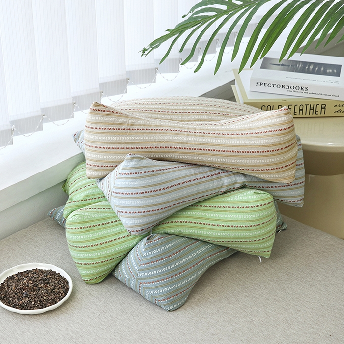 新丽佳家纺 2025新款二合一三角荞麦牵引枕头条纹款枕头枕芯 组合图仅供展示 三角枕35x16cm 方枕35x20cm/只