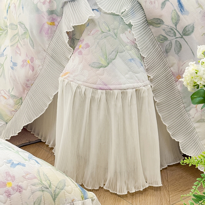 91家纺网 家纺一手货源 找家纺 虹星家纺 2025新款斜纹全棉纯棉印花床盖四件套-清甜 清甜-满芯花熙