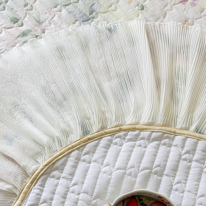 91家纺网 家纺一手货源 找家纺 虹星家纺 2025新款斜纹全棉纯棉印花床盖四件套-清甜 清甜-满芯花熙