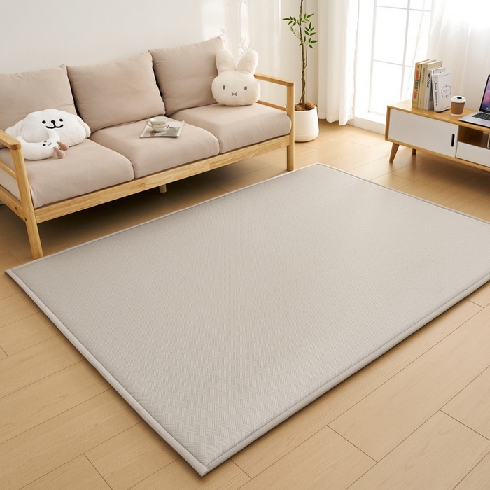 91家纺网 家纺一手货源 找家纺 祁恋婷家居 2025新款A类冰丝多功能地垫 青春岁月-灰